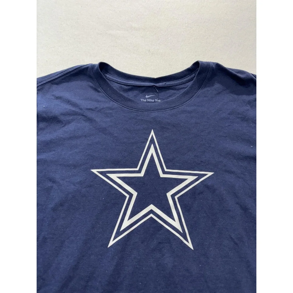 Dallas Cowboys Shirt Mens XL Blue NFL Football Nike Logo Essential Tee Star